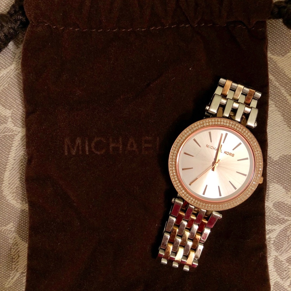 Michael Kors Tri-Tone Crystal Ladies Watch MK3203